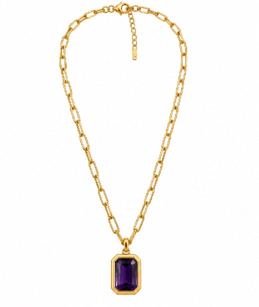 Purple Pendant Necklace