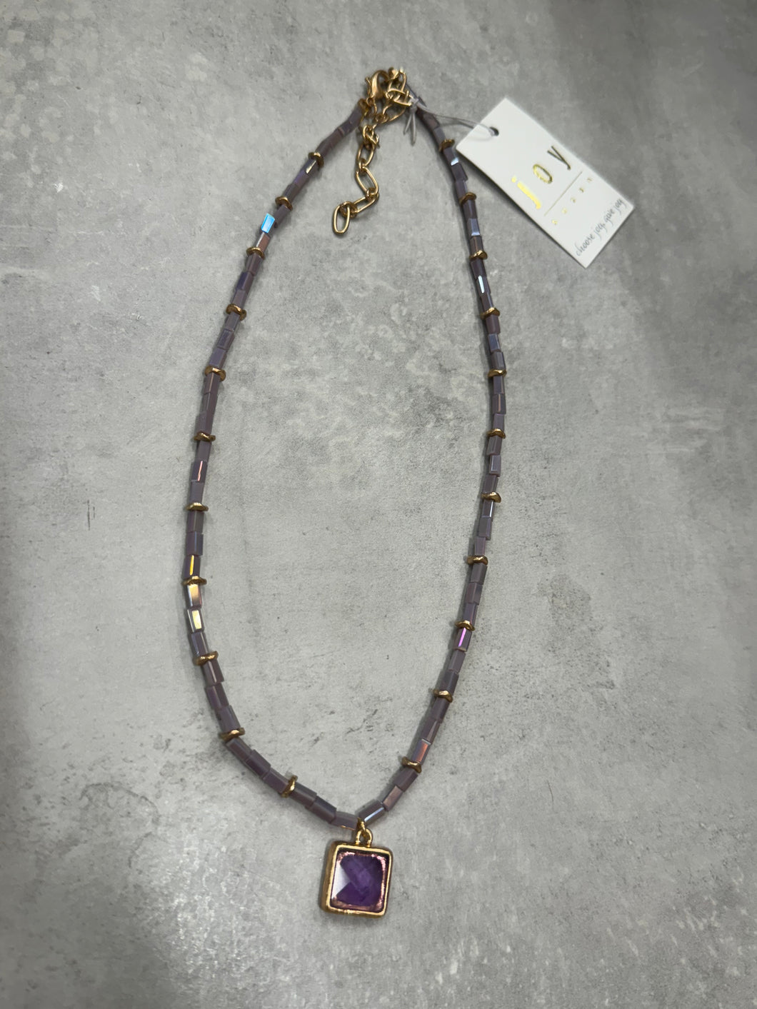 Beaded Purple Necklace