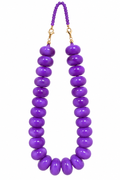 Purple Chunk Beaded Necklace