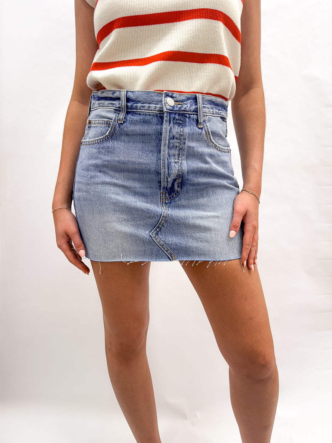 Mid Waist Mini Skirt