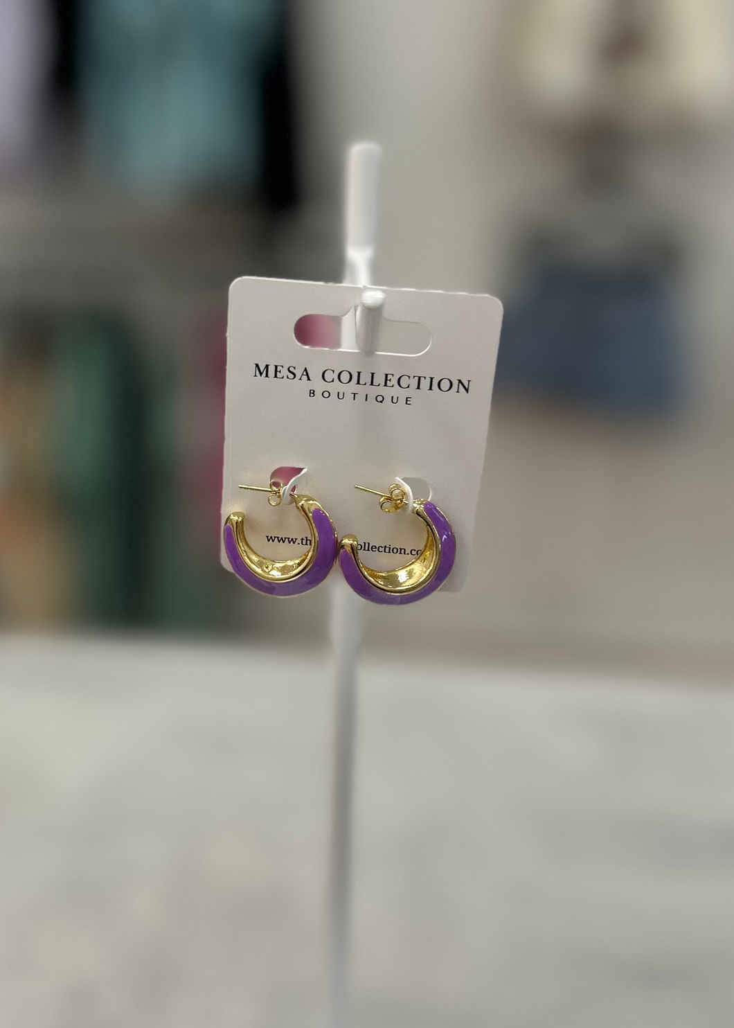 Lavender Hoop Earrings