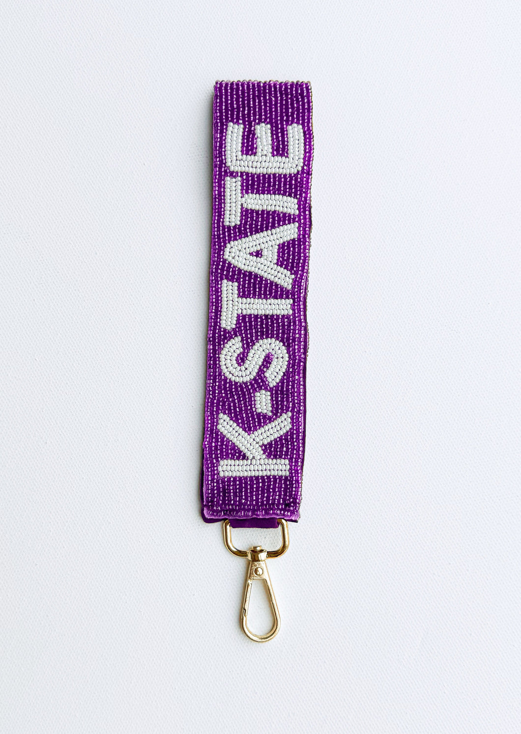 K-State Purple Beaded Keychain/Purse Chain