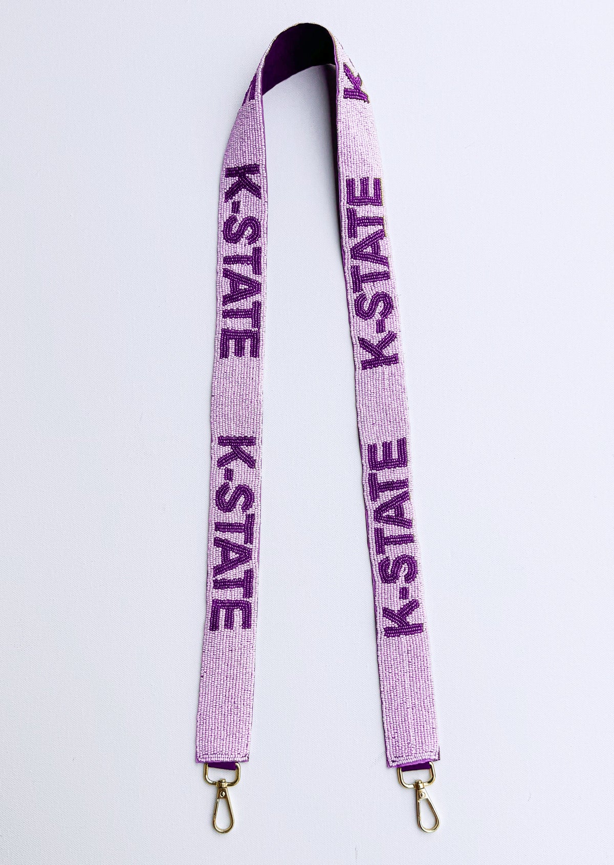 K-State Beaded Purse Strap - Purple