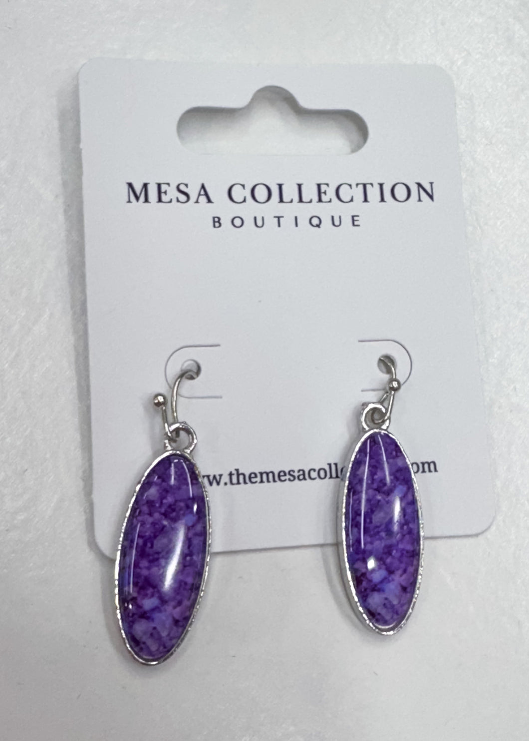 Purple Drop Earring