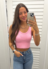 Load image into Gallery viewer, Stretchy Crop Knit Top - Pink
