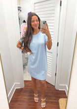 Load image into Gallery viewer, Light Blue Ribbed Dress

