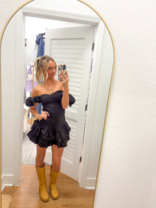Black Layered Mini Dress