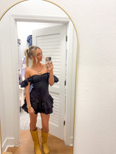 Load image into Gallery viewer, Black Layered Mini Dress
