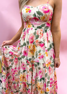 Blush Tiered Floral Dress