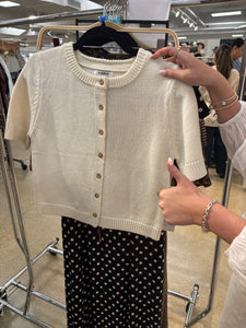 Ivory Button Down Short Sleeve