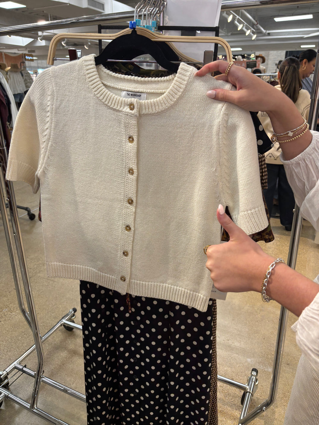 Ivory Button Down Short Sleeve