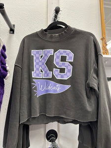 Charcoal Long Sleeve KS Football