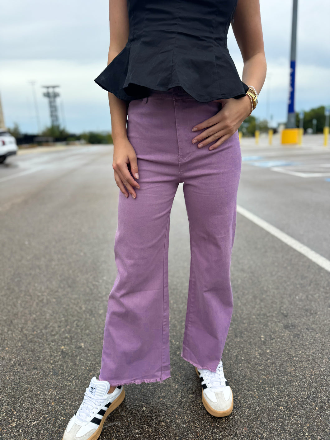 Denim Wide Leg Stretchy Pants