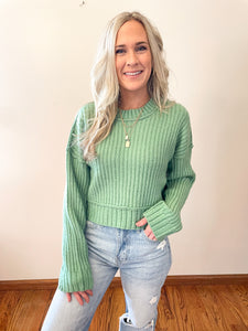 Oversized Pullover Sage Sweater