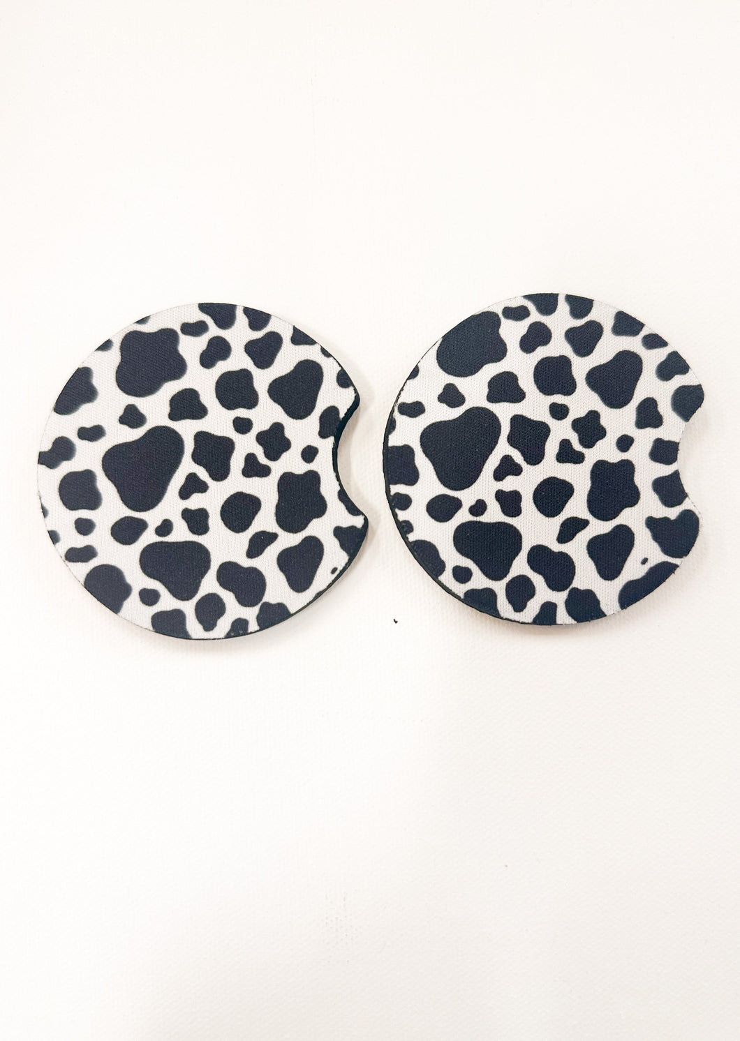 2pcs Can Cup Coasters Cow Print