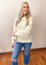 Load image into Gallery viewer, Textured Sleeve Detailed Cozy Sweater Top
