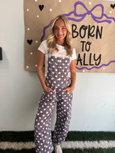 Load image into Gallery viewer, Mineral Washed Polka Dot Jumpsuit

