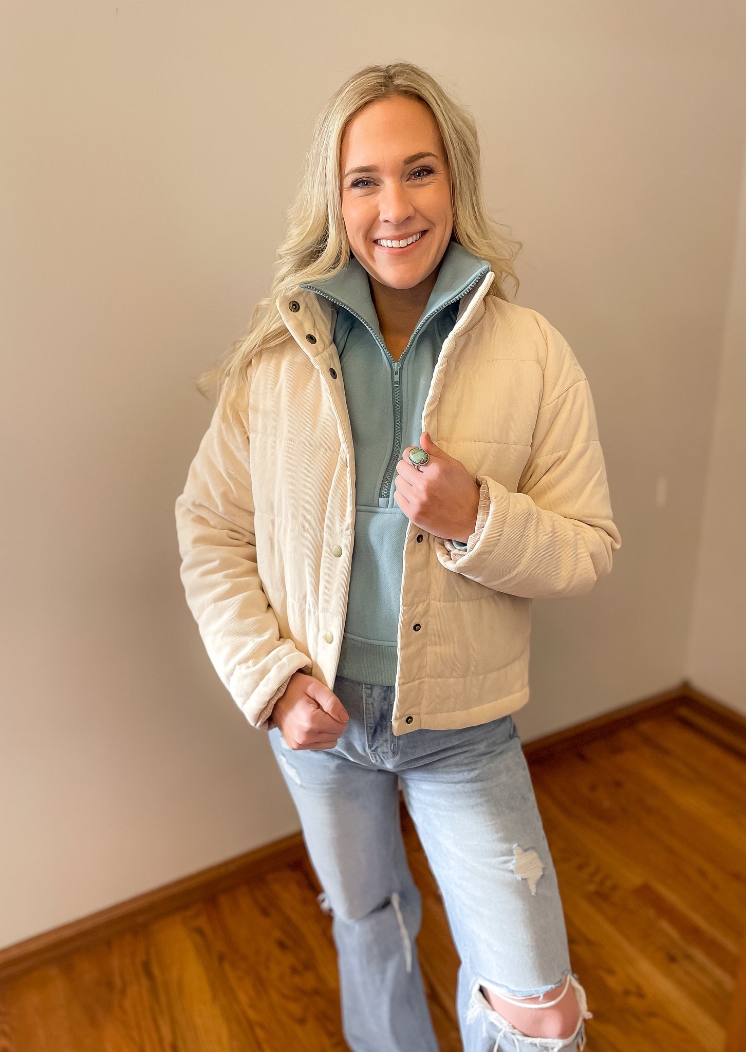 Oat Corduroy Puffer Jacket Mesa Collection Boutique