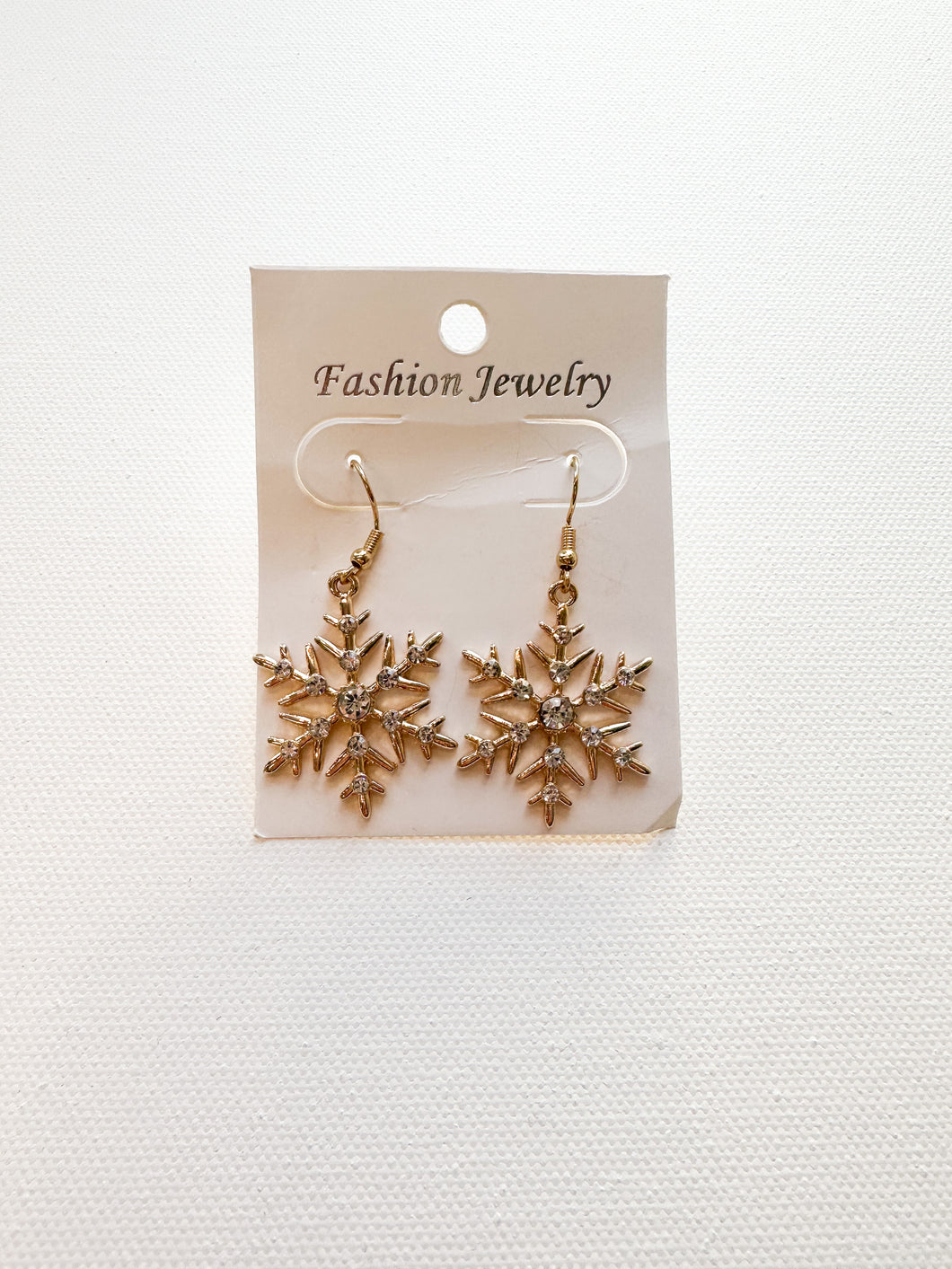 Gold Snowflake Earrings