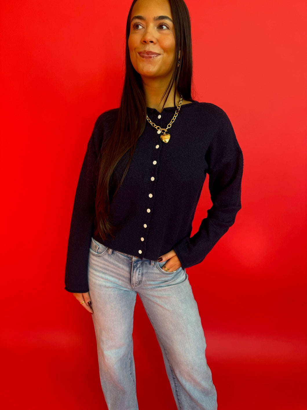 Navy Lightweight Button Down