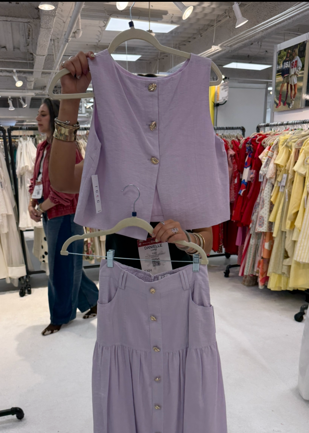 Lavender Front Button Down Top