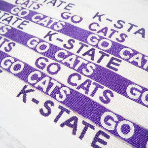 Go Cats White Beaded Game Day Strap