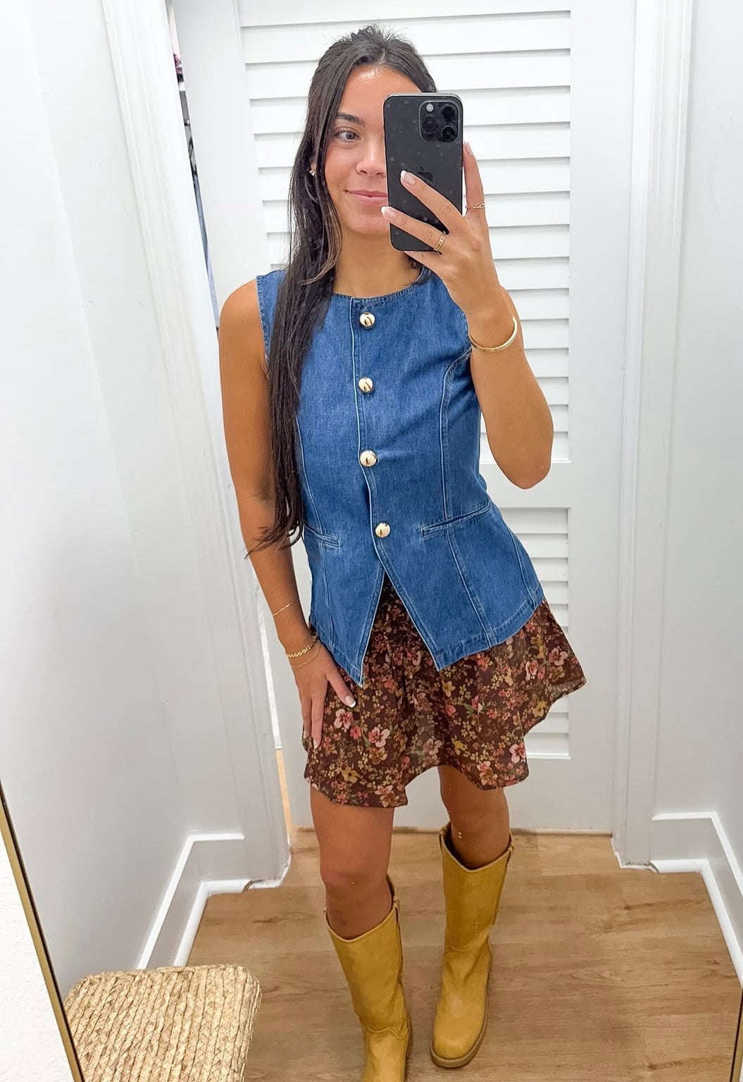 Fall Floral Mini Skirt