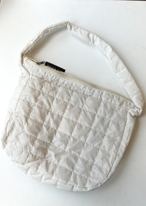 Quilted Taupe Shoulder Bag