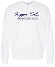 Load image into Gallery viewer, G-5: K-State White Sorority Crew - Customizable
