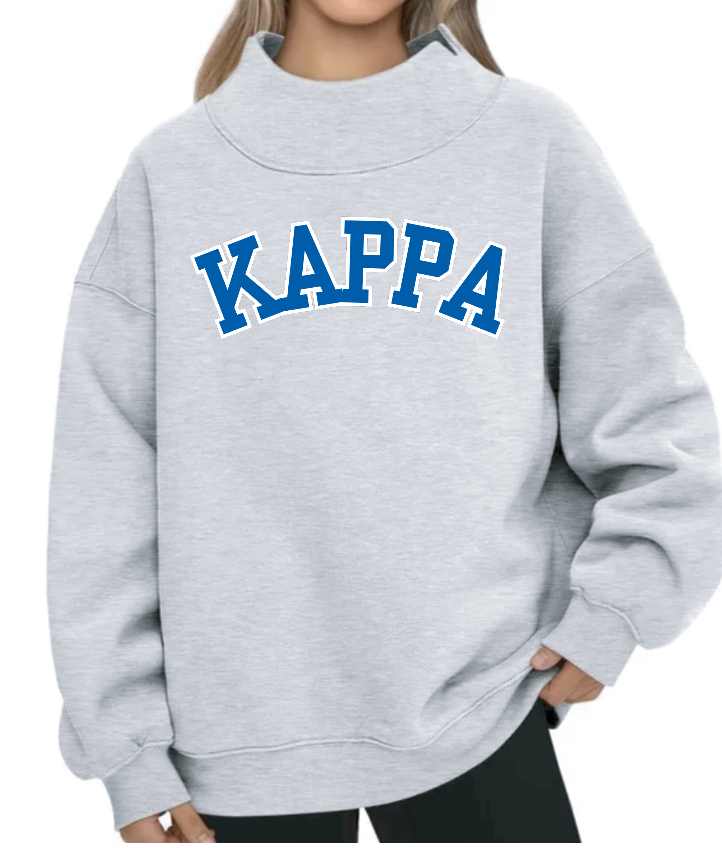 G-10: Block Mock Neck Greek Sweatshirt - Customizable