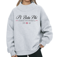 Load image into Gallery viewer, G-11: K-State Reverse Mock Neck Sorority Crew - Customizable
