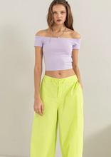 Load image into Gallery viewer, Lavender Off The Shoulder Top
