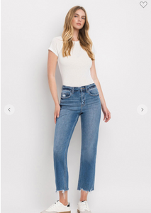 High Rise Regular Straight Jeans