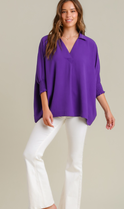 Cuff Sleeve Blouse