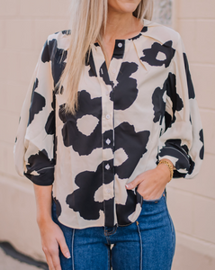 Alli Grace Abstract Blouse