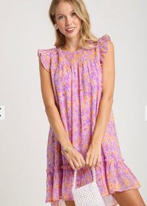 Floral Smocked Detailed Dress