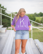 Load image into Gallery viewer, K-State Lavender Cropped Tee
