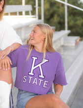 Load image into Gallery viewer, K-State Lavender Cropped Tee

