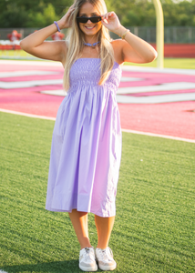 Poplin Lavender Midi Dress