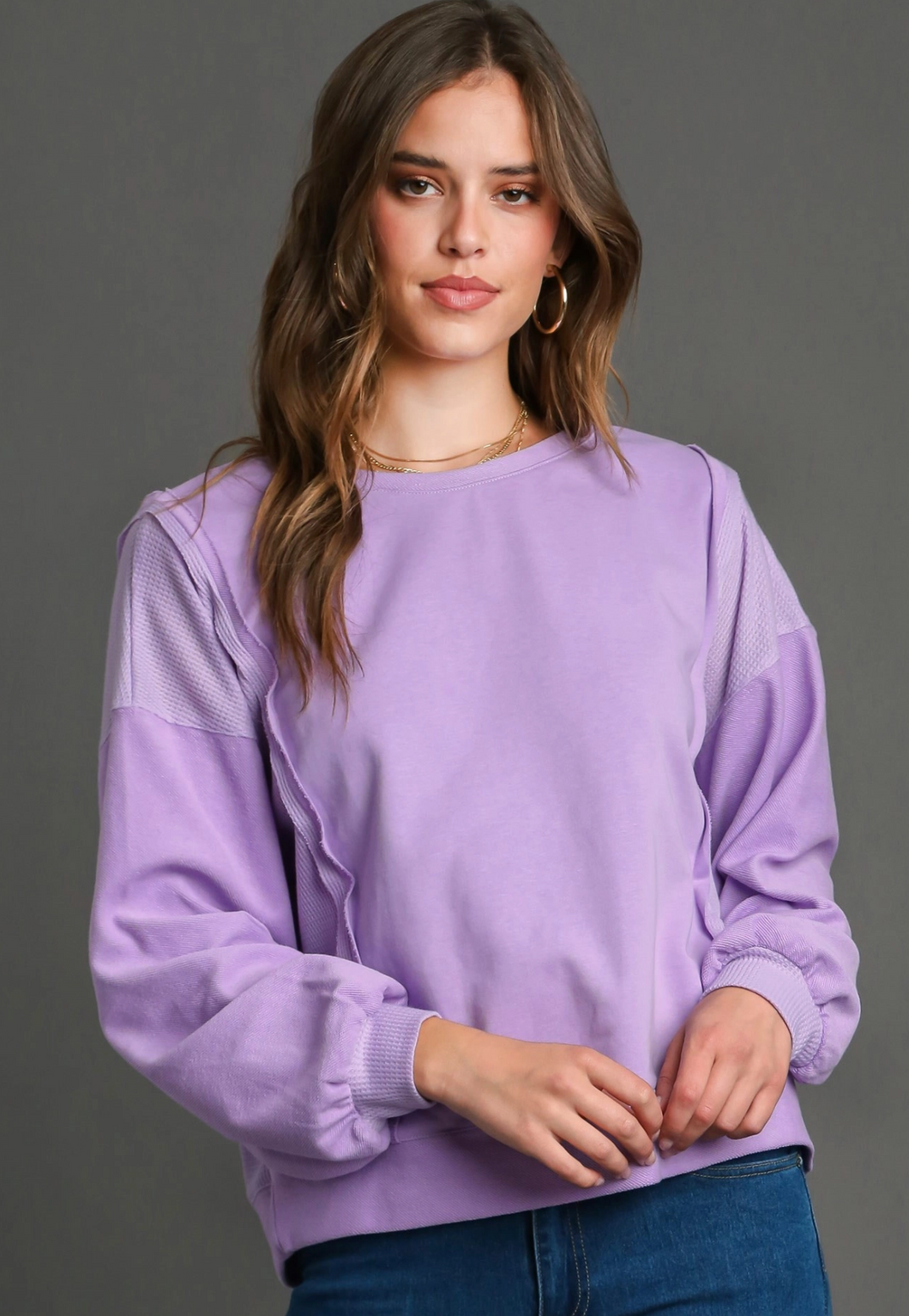 Lavender Soft Stretchy Long Sleeve
