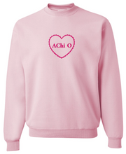 Load image into Gallery viewer, G-9: Scalloped Heart Greek Sweatshirt - Customizable
