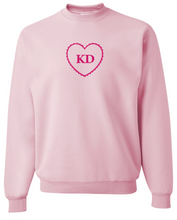 Load image into Gallery viewer, G-9: Scalloped Heart Greek Sweatshirt - Customizable
