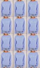 Load image into Gallery viewer, G-4: Sorority Blue Floral Letters Crew - Customizable
