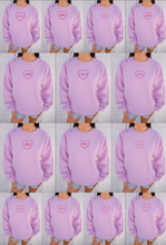 Load image into Gallery viewer, G-9: Scalloped Heart Greek Sweatshirt - Customizable
