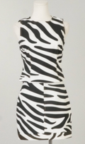Zebra Print Denim Sleeveless Top