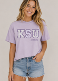 Lavender KSU Wildcats Tee