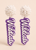 Beaded Wildcat Earrings