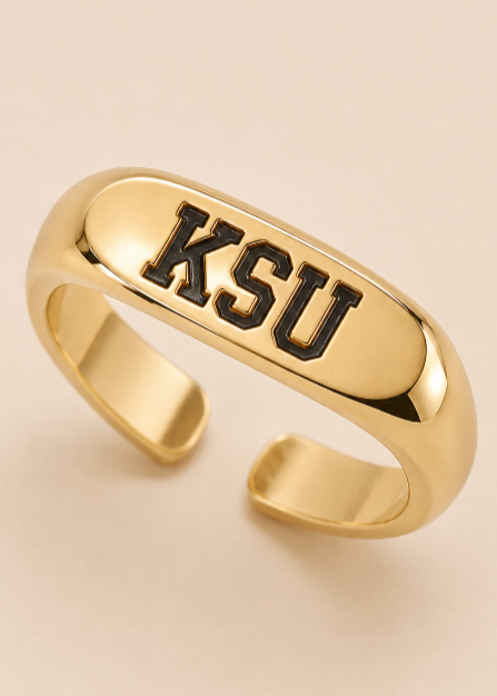 KSU Bar Ring - Gold