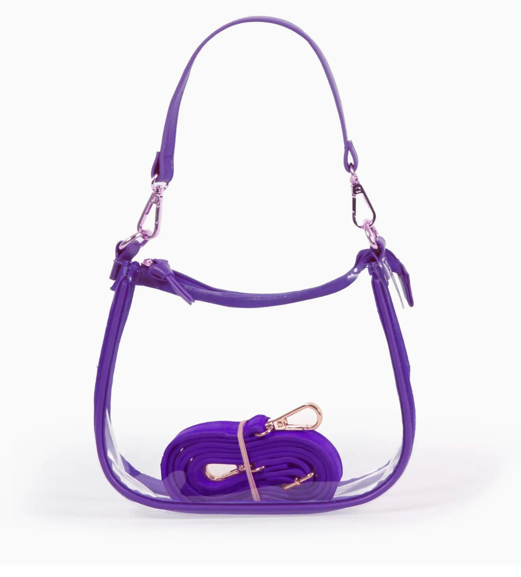 Medium Clear Purse Purple