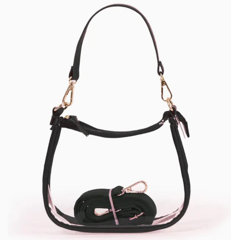 Medium Clear Purse Black